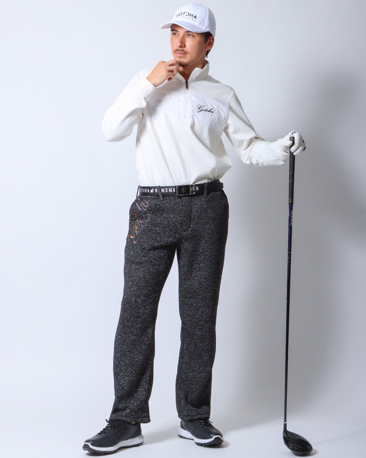 ホワイト：180cm/70kg(Lサイズ着用)
