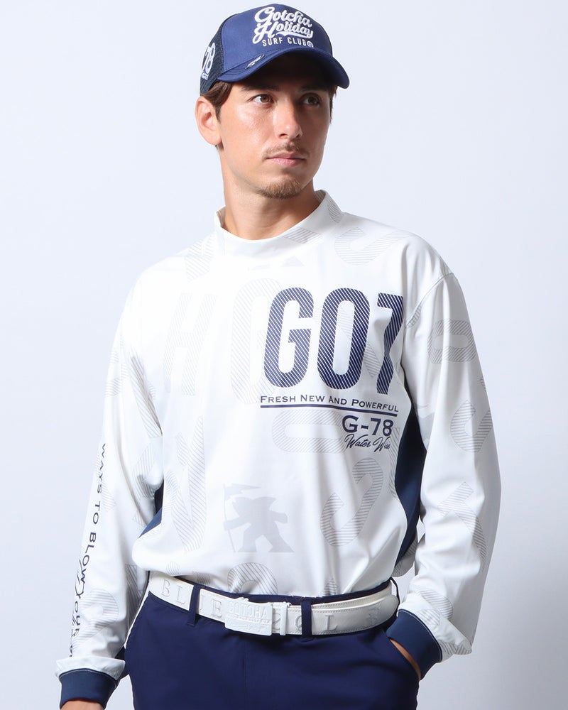 ホワイト：180cm/70kg(Lサイズ着用)