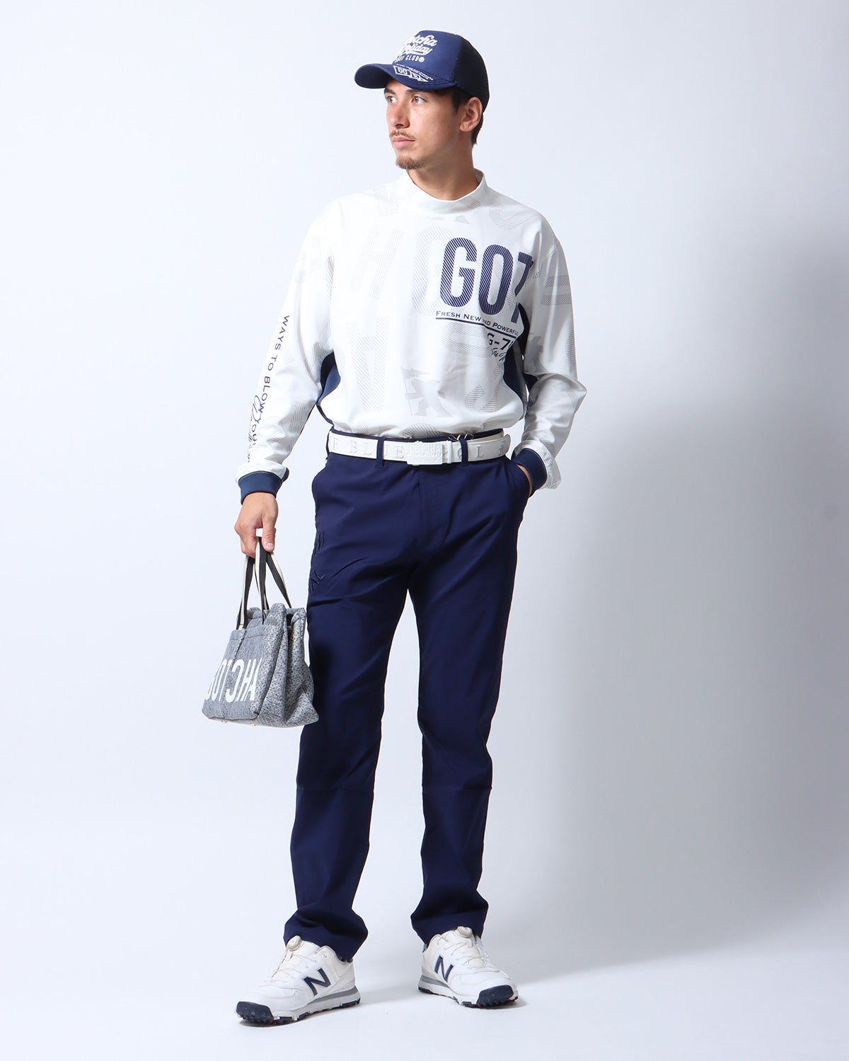 ホワイト：180cm/70kg(Lサイズ着用)