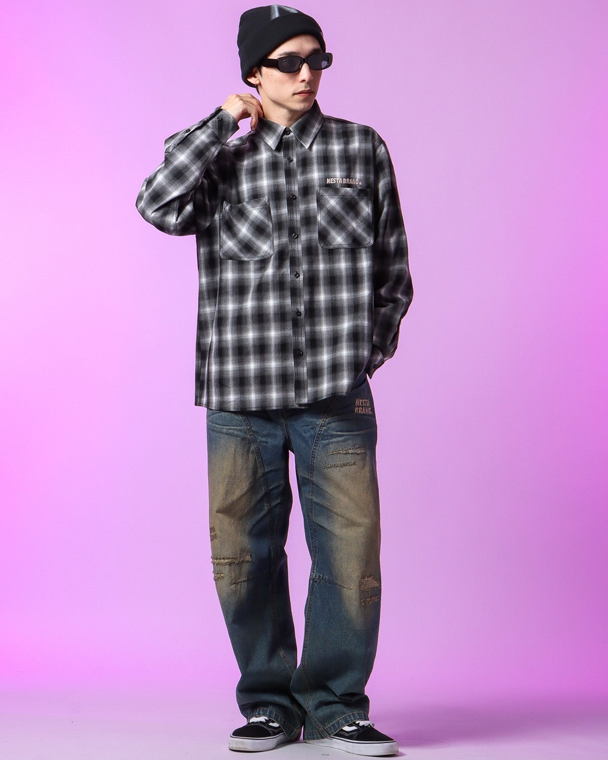 ブラック：175cm(Lサイズ着用)