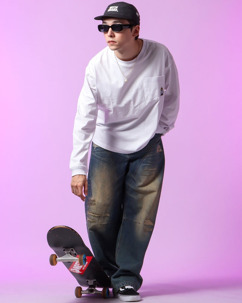 ホワイト：175cm(Mサイズ着用)