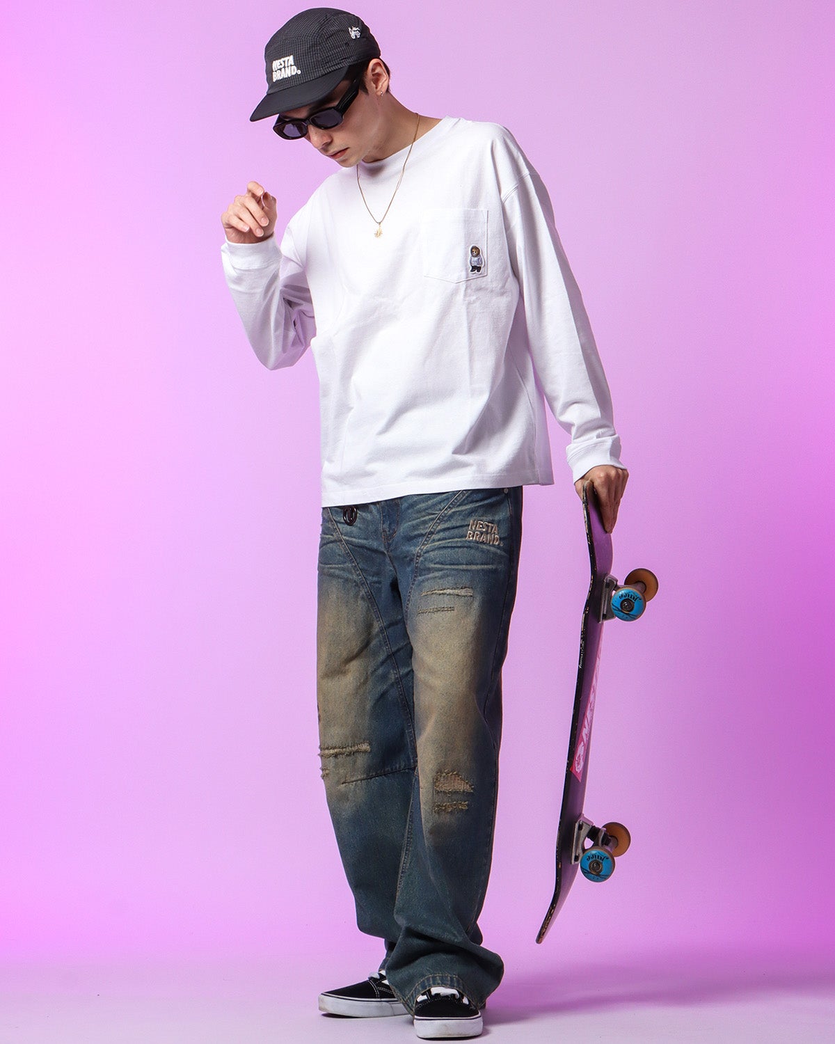 ホワイト：175cm(Mサイズ着用)