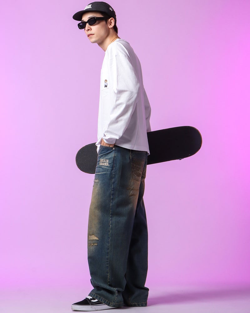 ホワイト：175cm(Mサイズ着用)