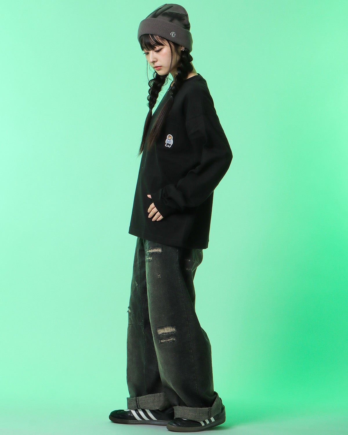 ブラック：160cm(Sサイズ着用)