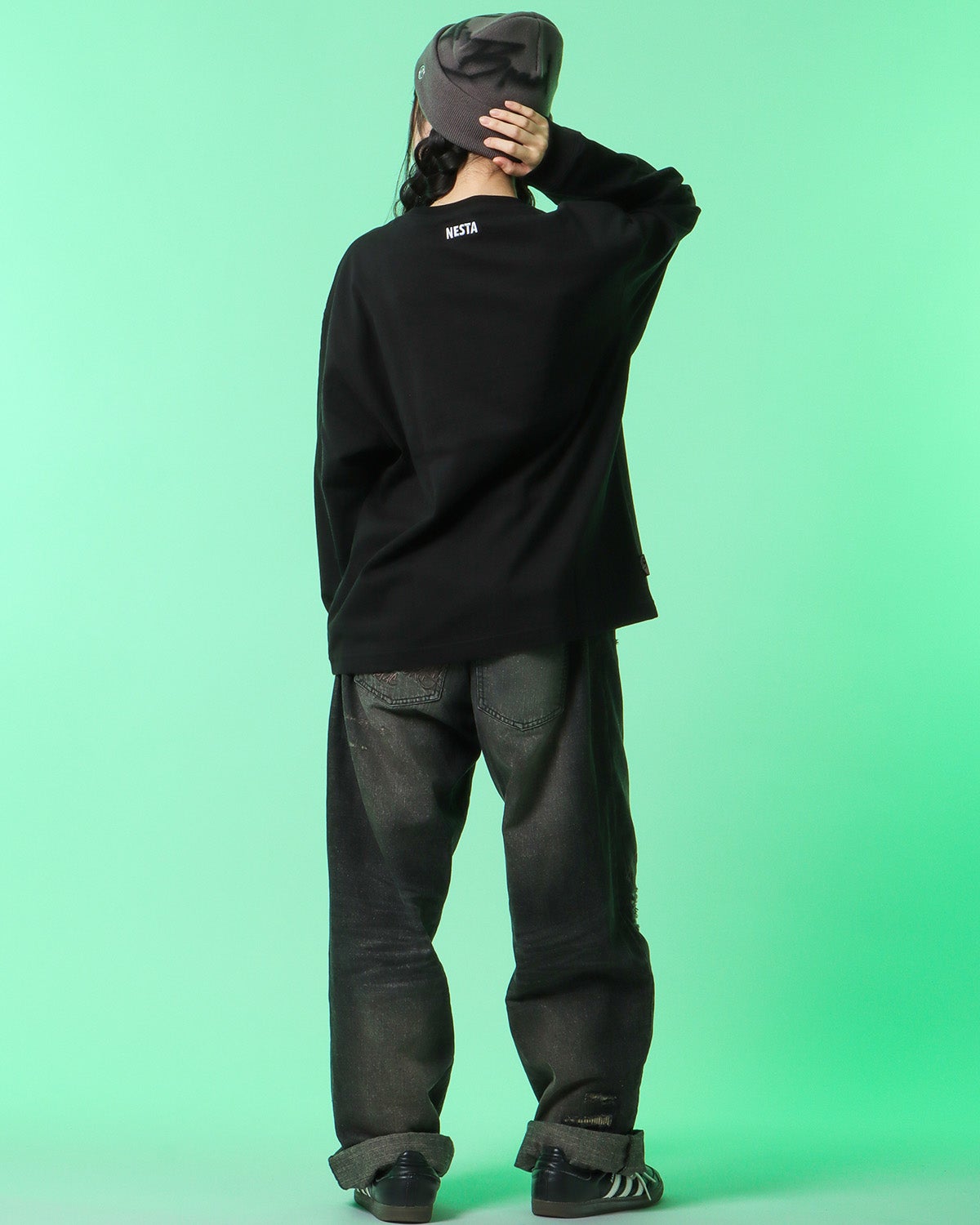 ブラック：160cm(Sサイズ着用)