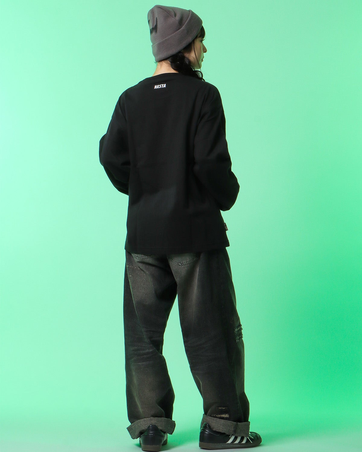 ブラック：160cm(Sサイズ着用)