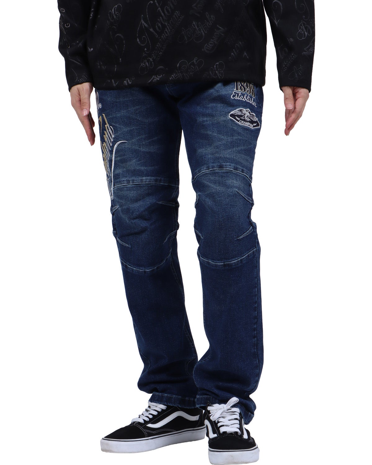 インディゴ：173cm63kg(Lサイズ着用)