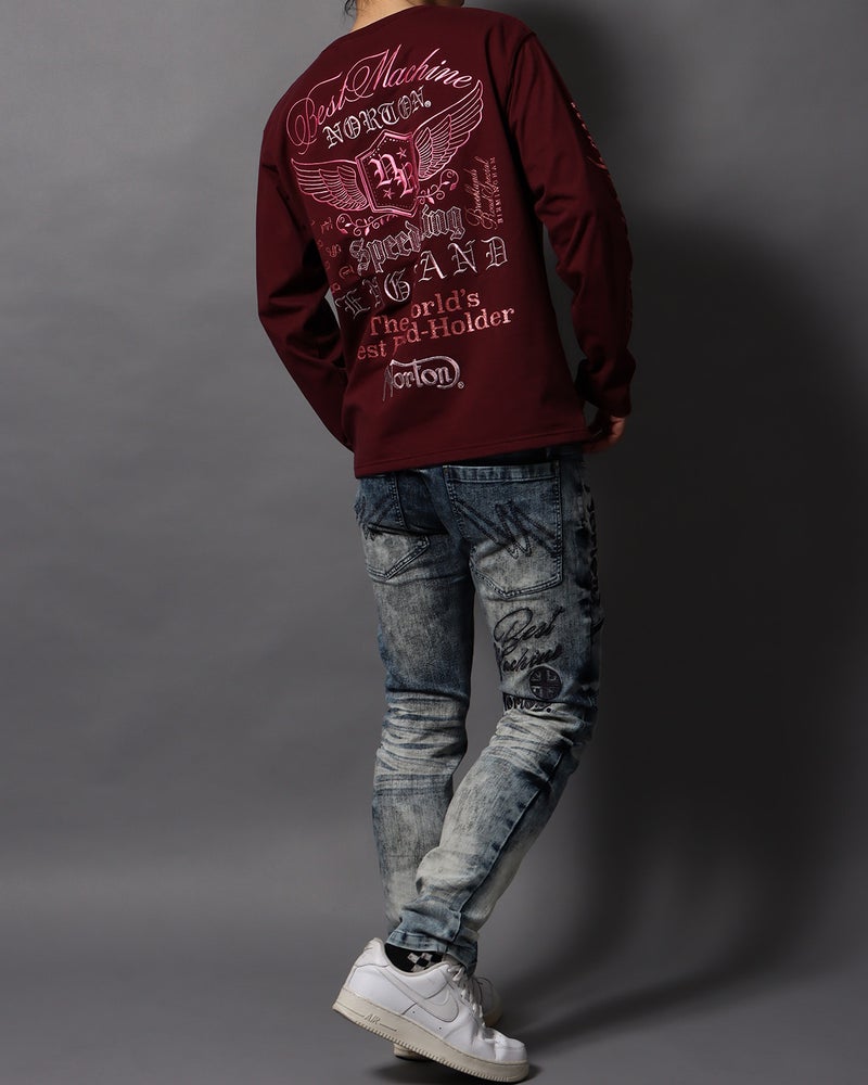 ワイン：178cm/75kg(Lサイズ着用)