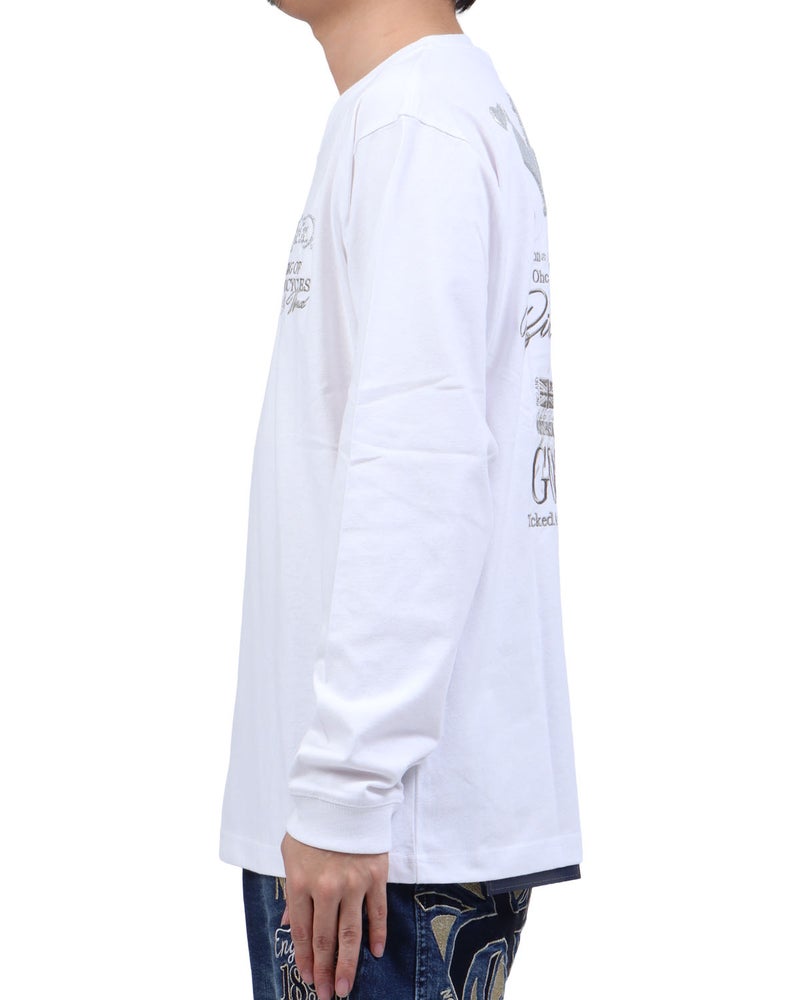 ホワイト：173cm63kg(Lサイズ着用)