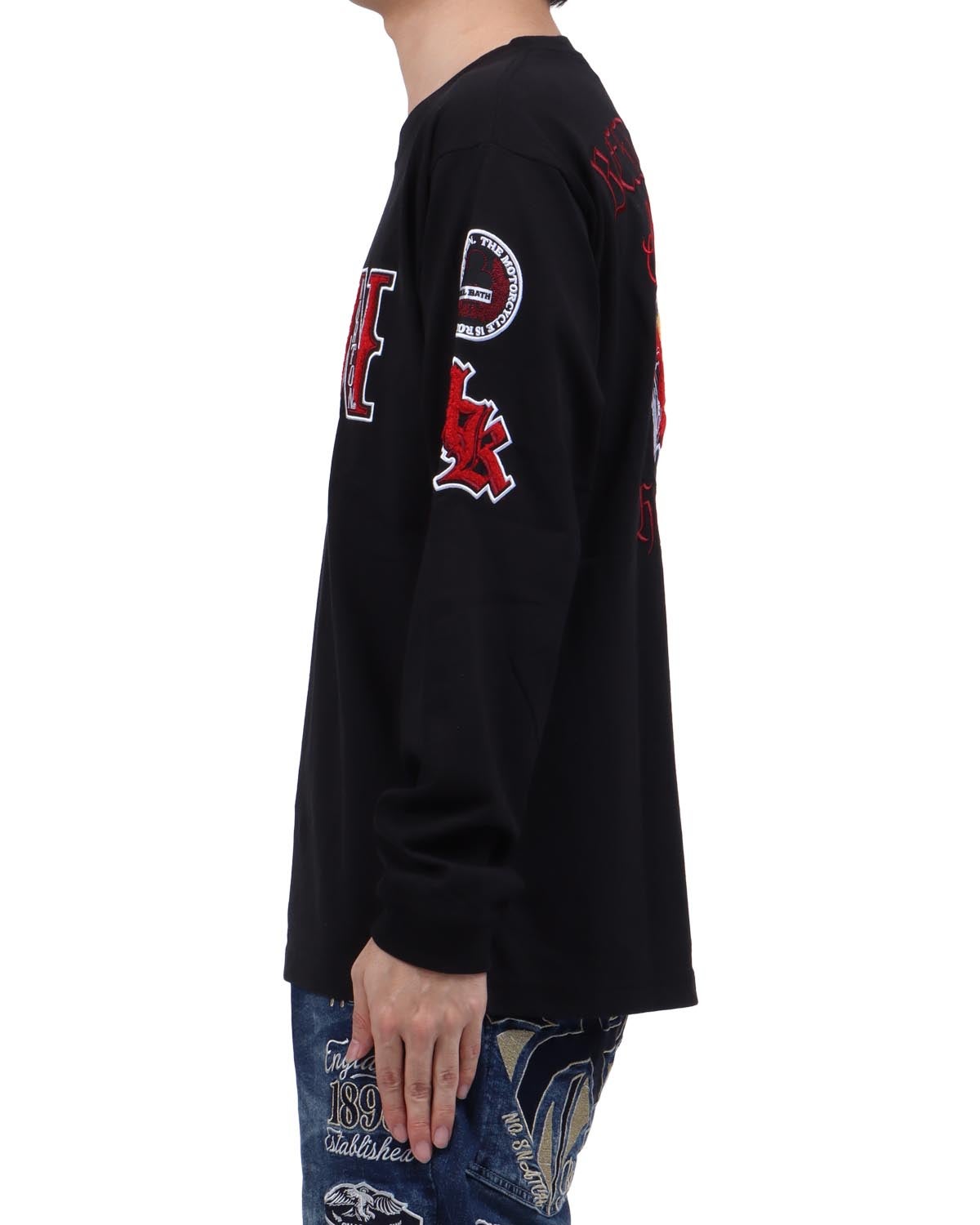 ブラック：173cm63kg(Lサイズ着用)