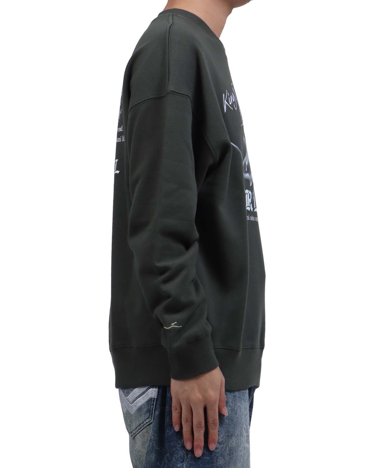 ダークグリーン：173cm63kg(Lサイズ着用)