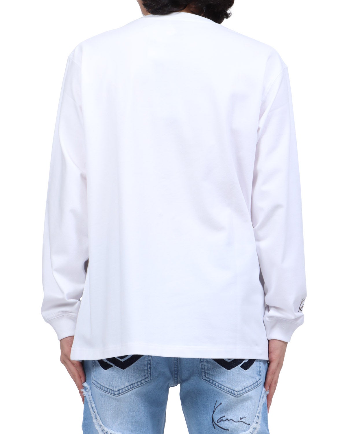 ホワイト：173cm63kg(Lサイズ着用)