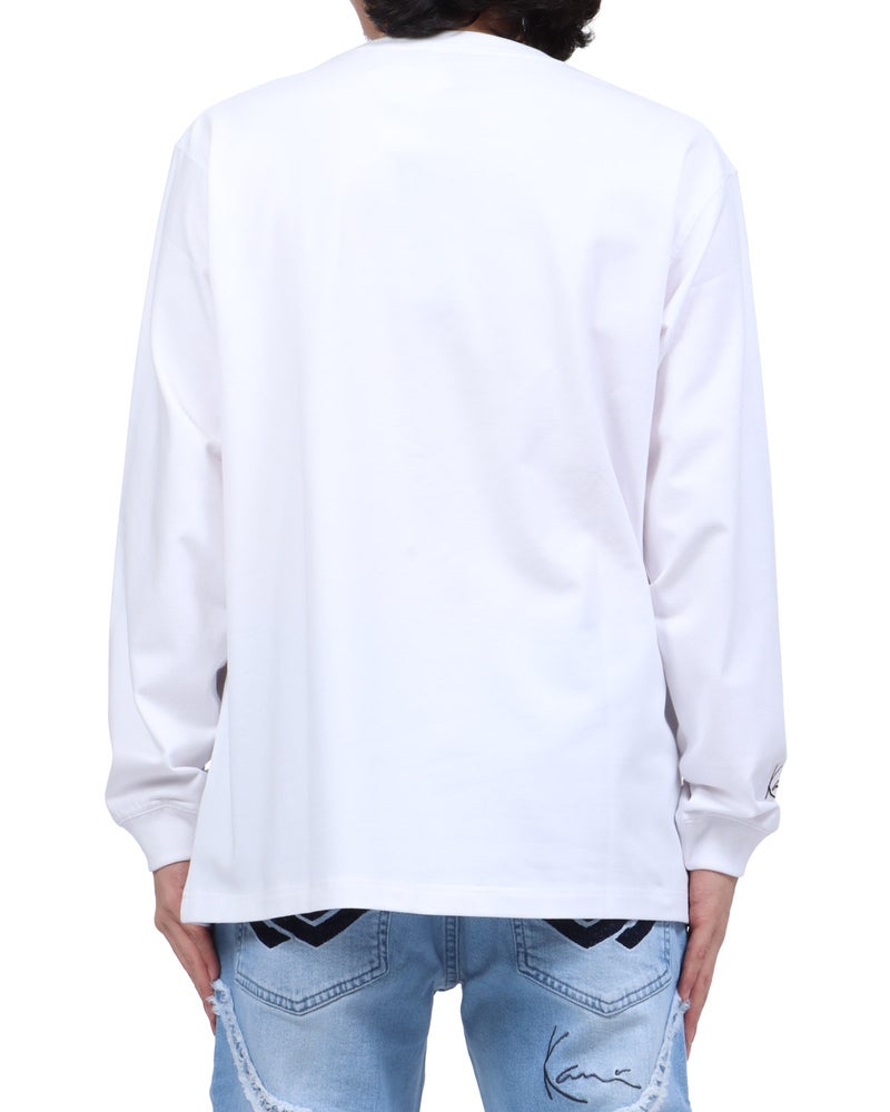 ホワイト：173cm63kg(Lサイズ着用)