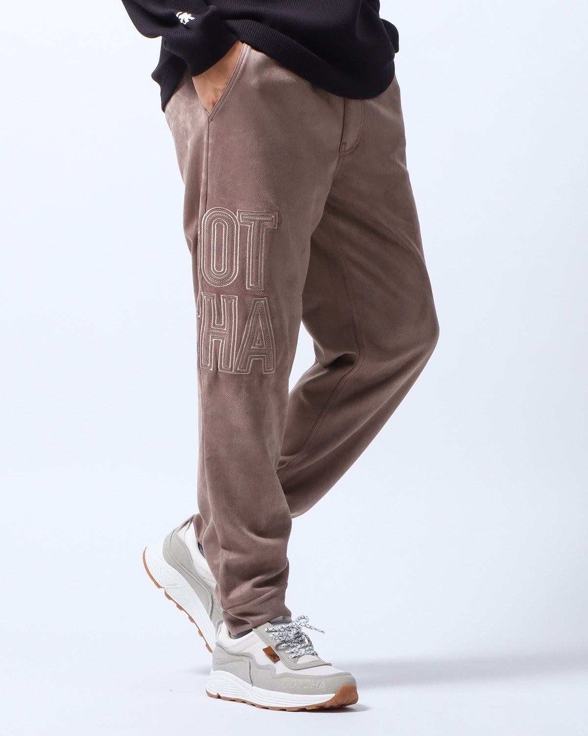 ベージュ：180cm/70kg(Lサイズ着用)