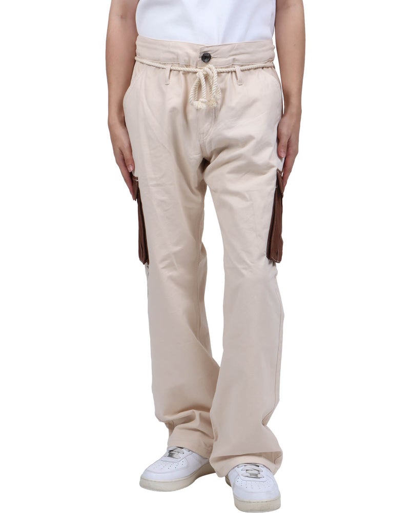 ベージュ：173cm63kg(34inc着用)