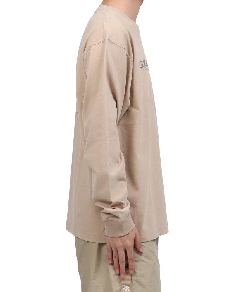 ベージュ：173cm63kg(Lサイズ着用)