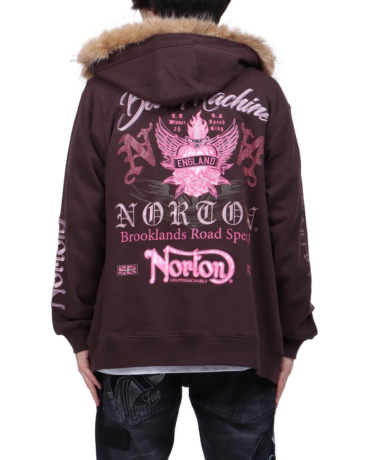 Norton] ファー脱着 MAX ピンク ジップパーカー | PEET ONLINE STORE
