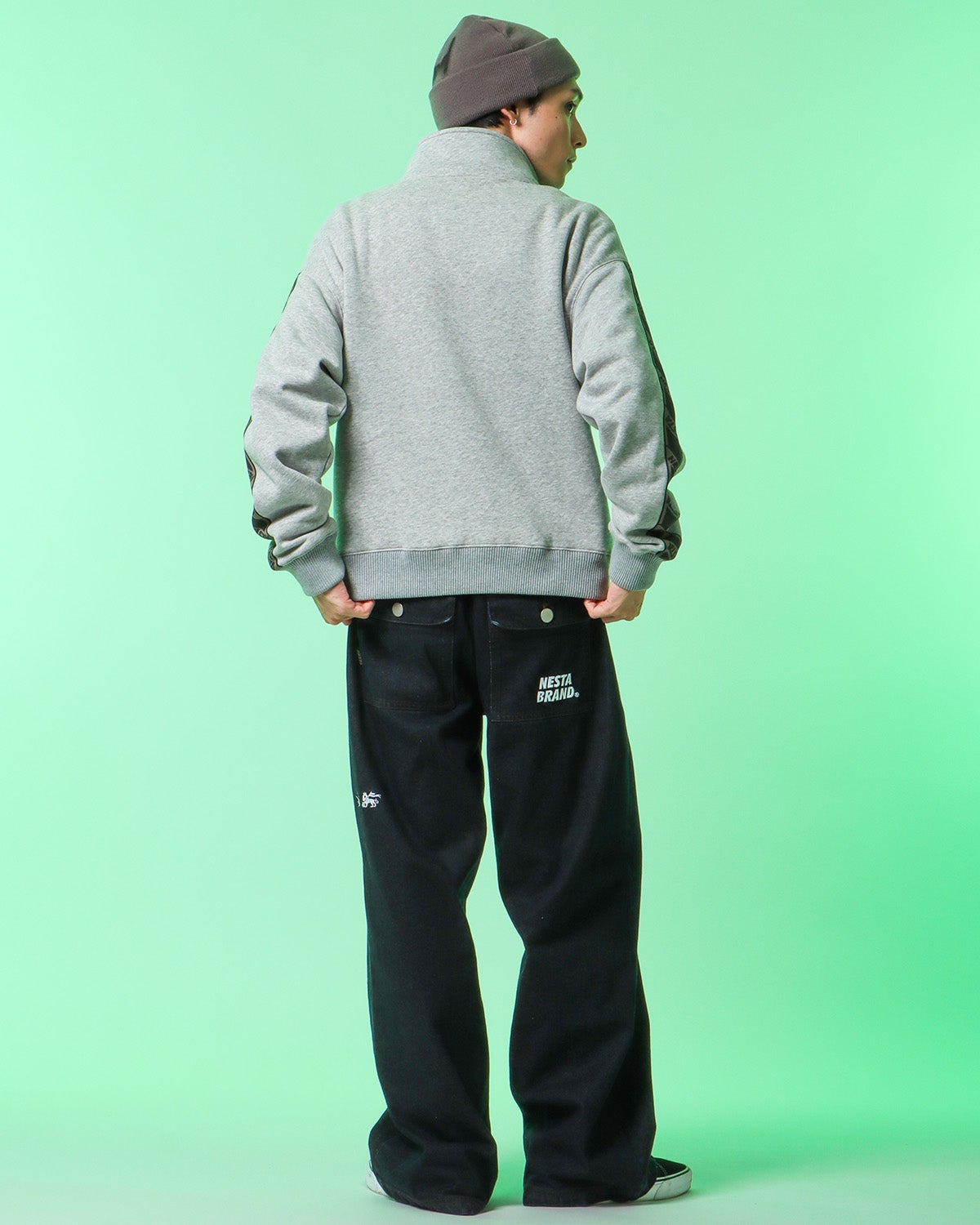 杢グレー：175cm(Mサイズ着用)