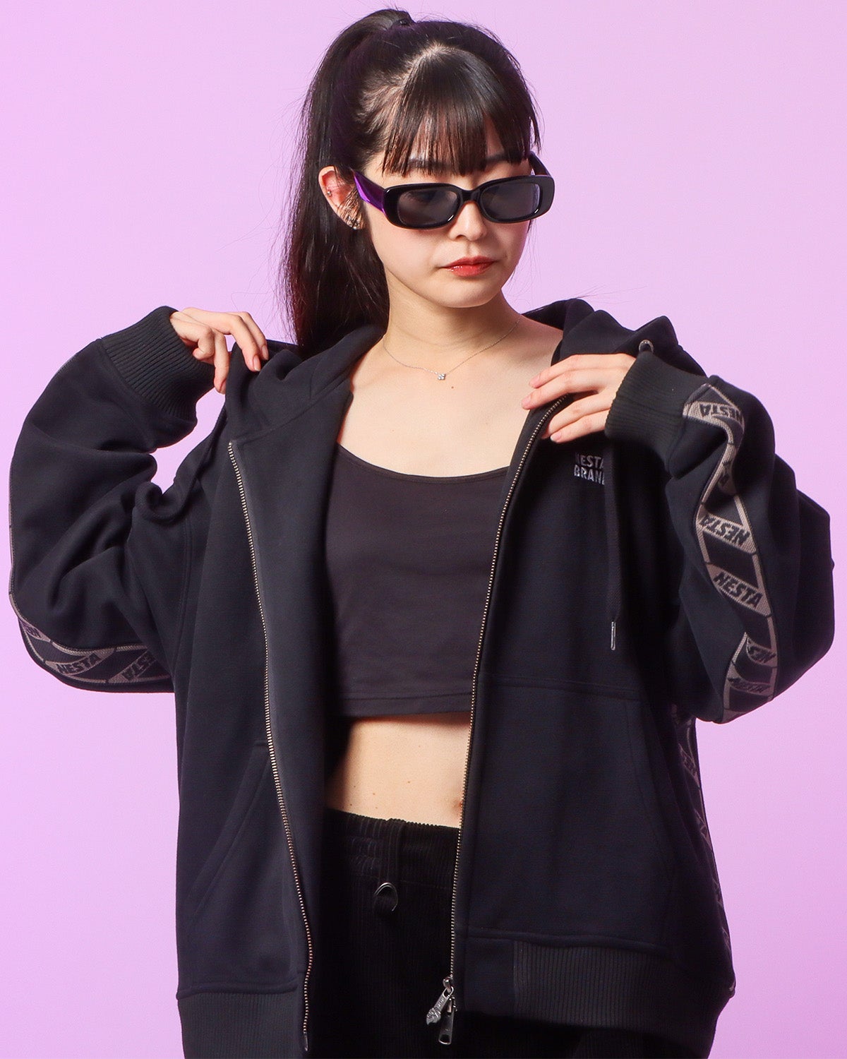 ブラック：160cm(Mサイズ着用)