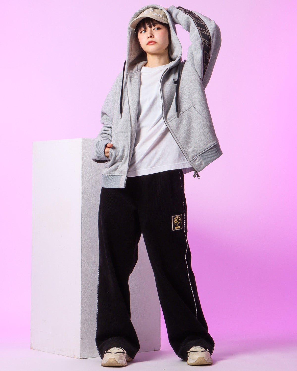 杢グレー：160cm(Mサイズ着用)