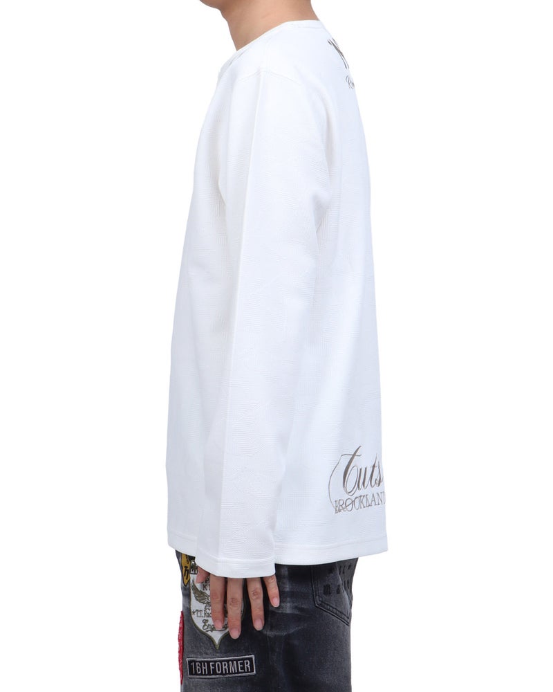 ホワイト：173cm63kg(Lサイズ着用)