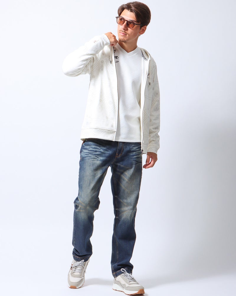 オフホワイト：180cm/70kg(Lサイズ着用)