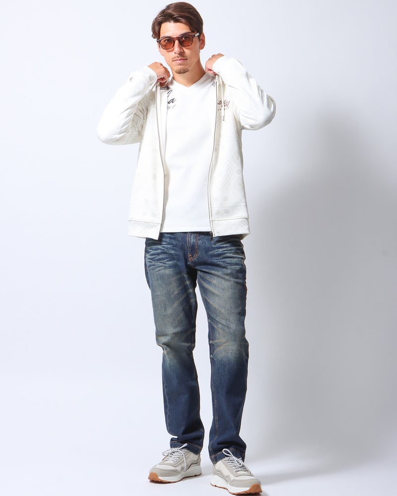 オフホワイト：180cm/70kg(Lサイズ着用)