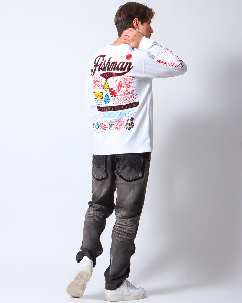 ホワイト：180cm/70kg(Lサイズ着用)