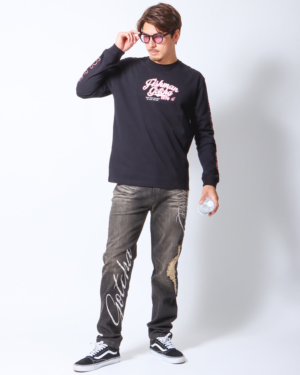 ブラック：180cm/70kg(Lサイズ着用)