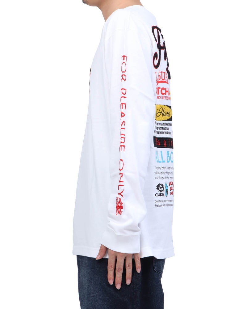 ホワイト：173cm63kg(Lサイズ着用)