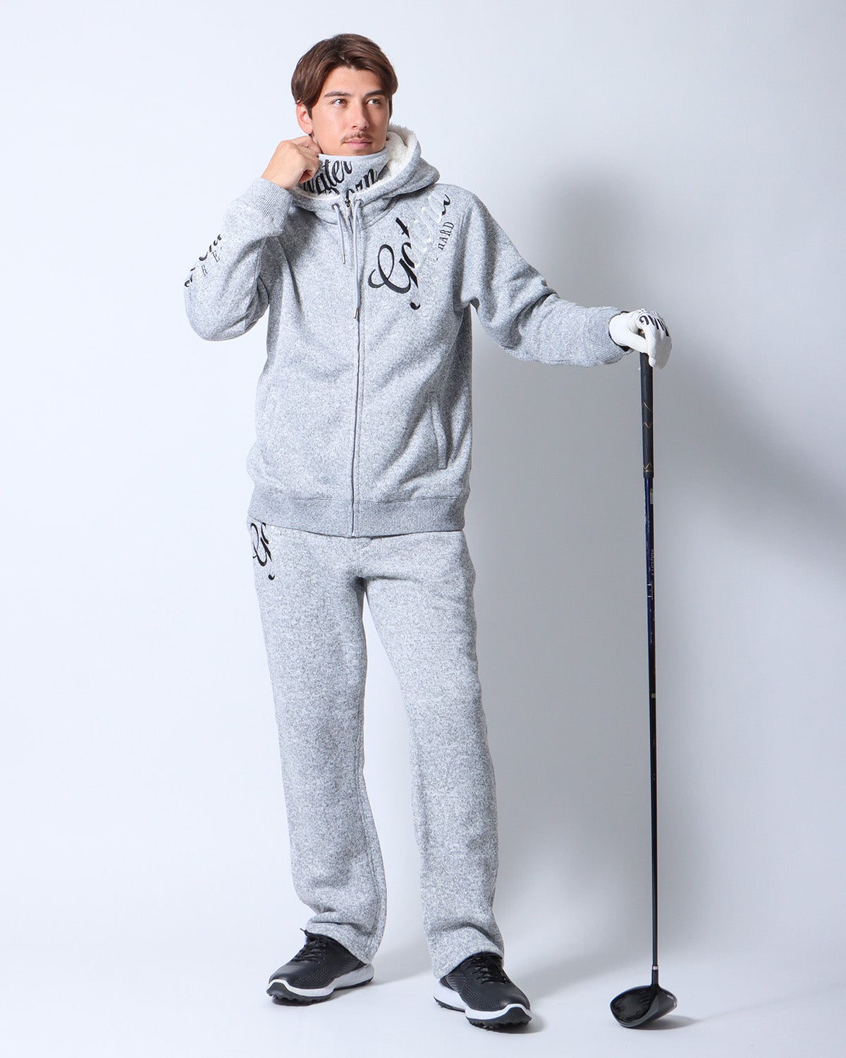 杢グレー：180cm/70kg(Lサイズ着用)