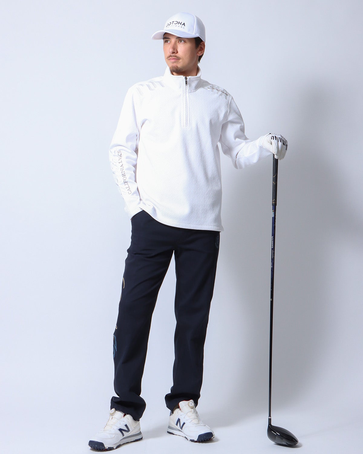 ホワイト：180cm/70kg(Lサイズ着用)