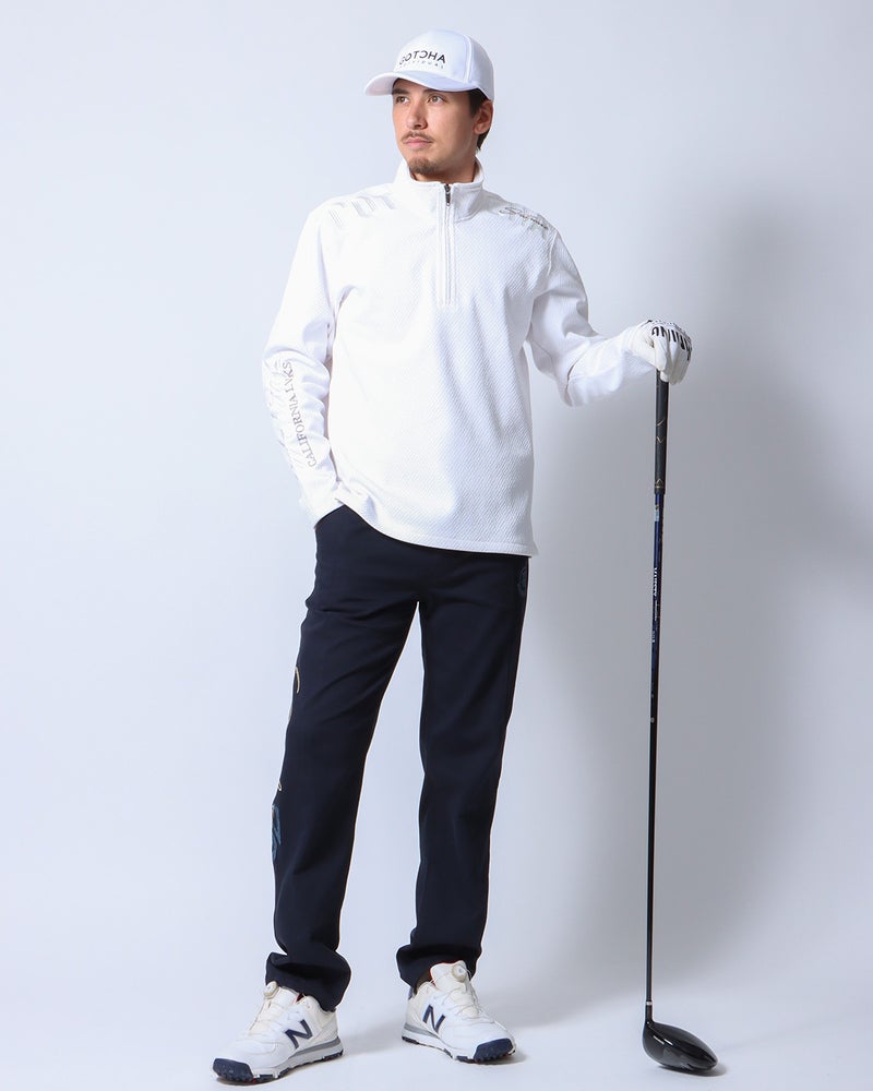ホワイト：180cm/70kg(Lサイズ着用)