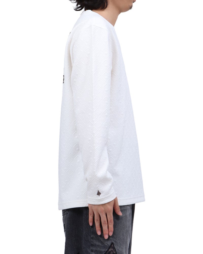 ホワイト：173cm63kg(Lサイズ着用)