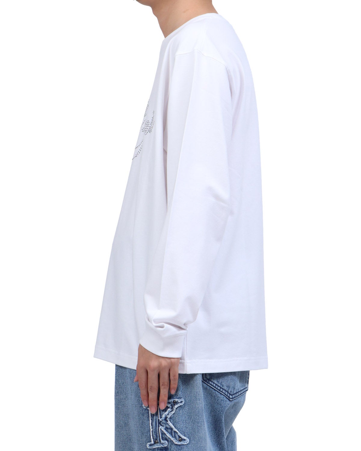 ホワイト：173cm63kg(Lサイズ着用)