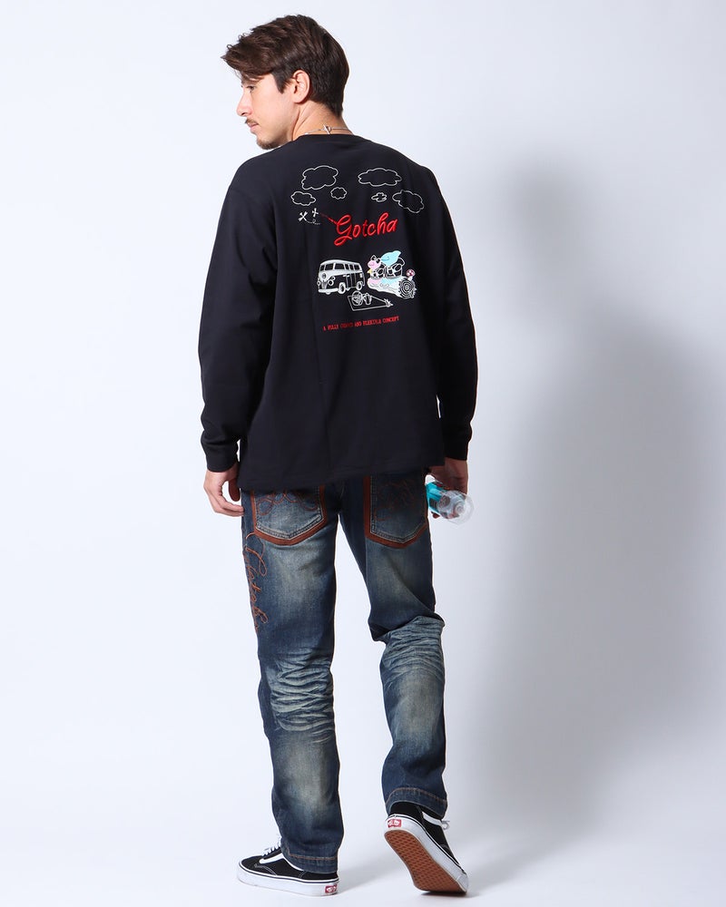 ブラック：180cm/70kg(Lサイズ着用)