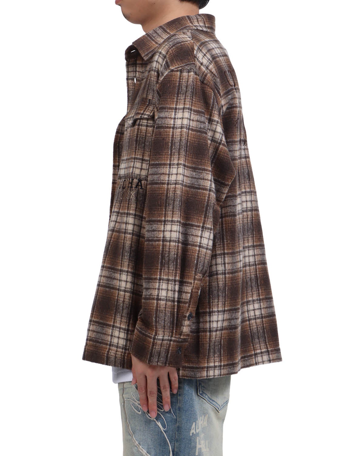 ブラウン：173cm63kg(Lサイズ着用)