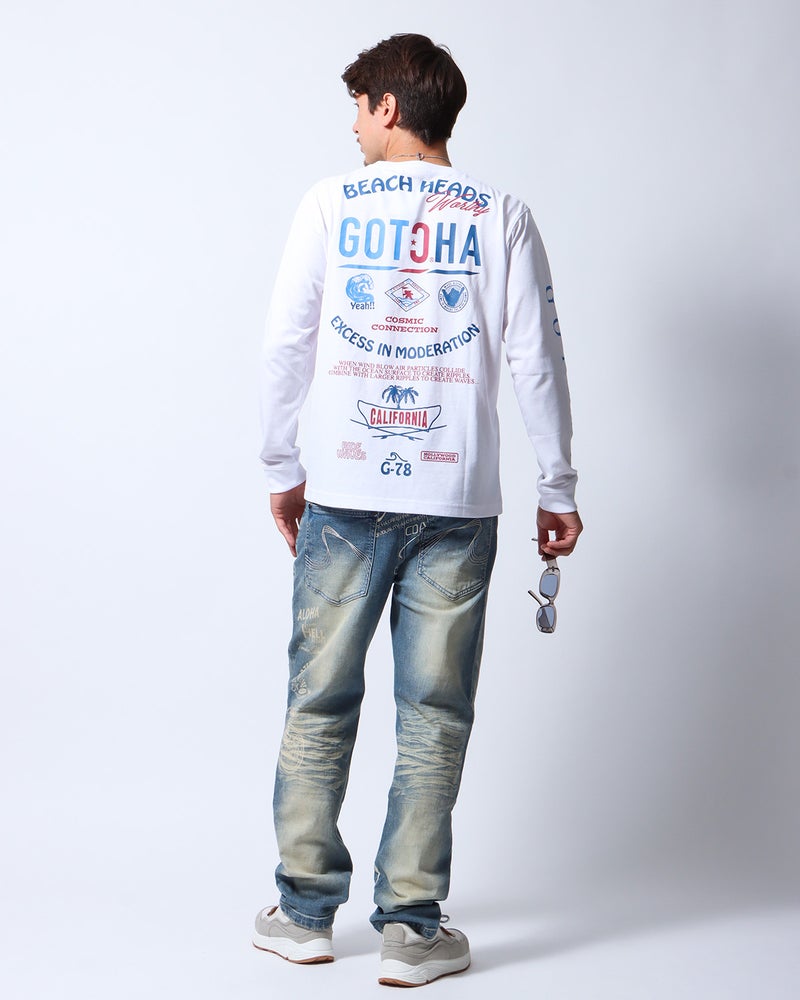 ホワイト：180cm/70kg(Lサイズ着用)