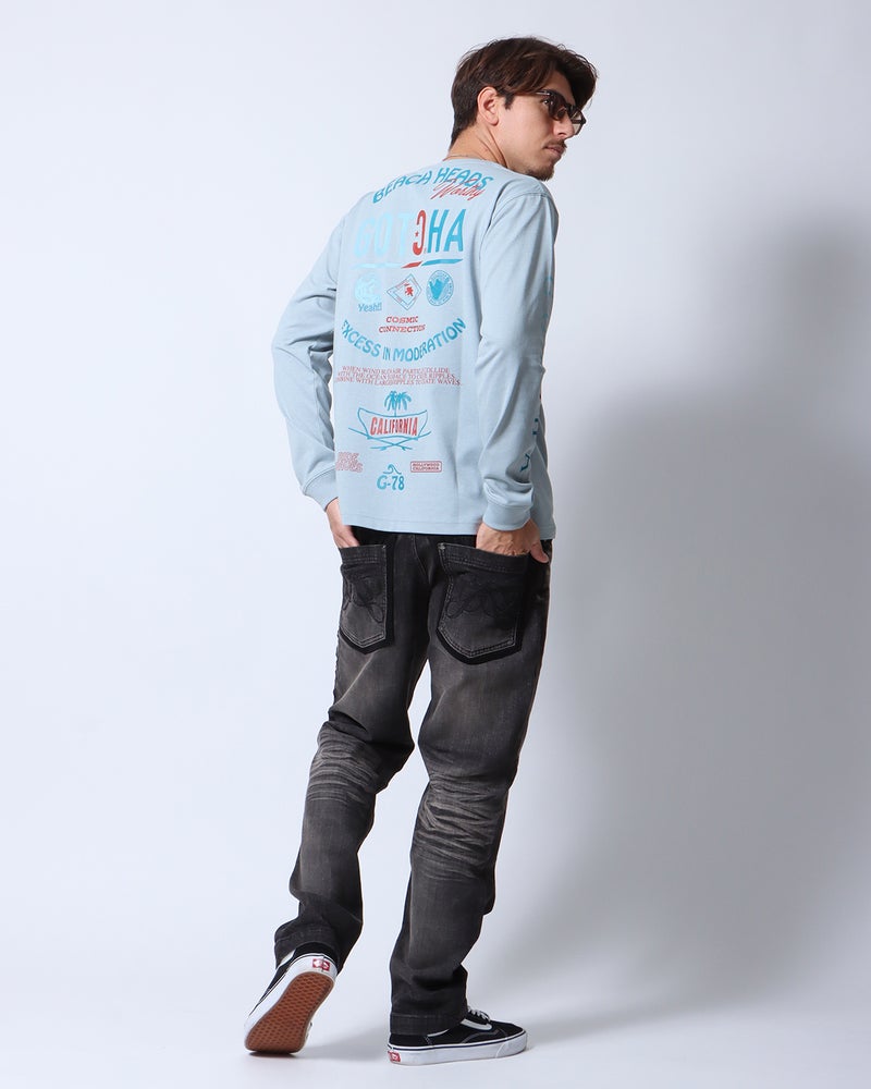 ブルーグレー：180cm/70kg(Lサイズ着用)