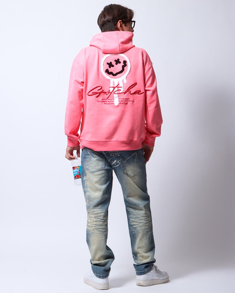 ピンク：180cm/70kg(Lサイズ着用)
