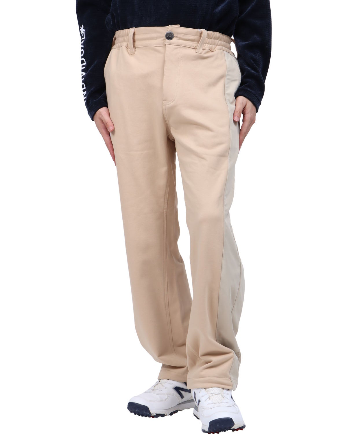 ベージュ：173cm63kg(Lサイズ着用)
