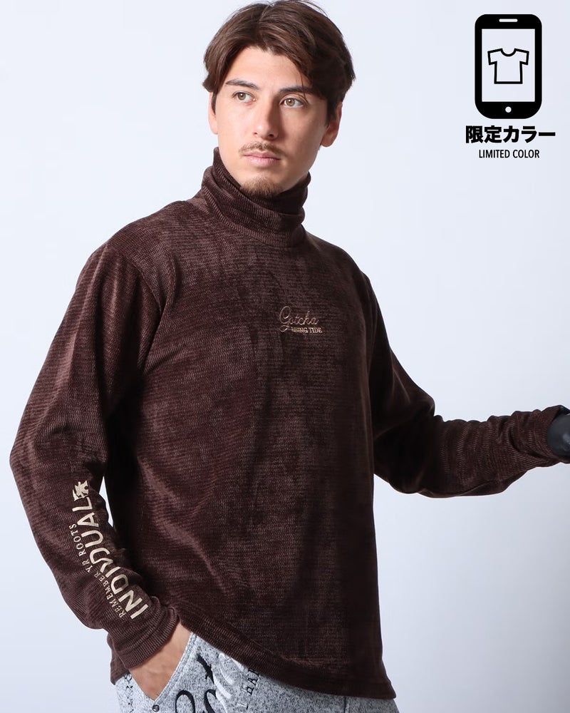 ブラウン：180cm/70kg(Lサイズ着用)