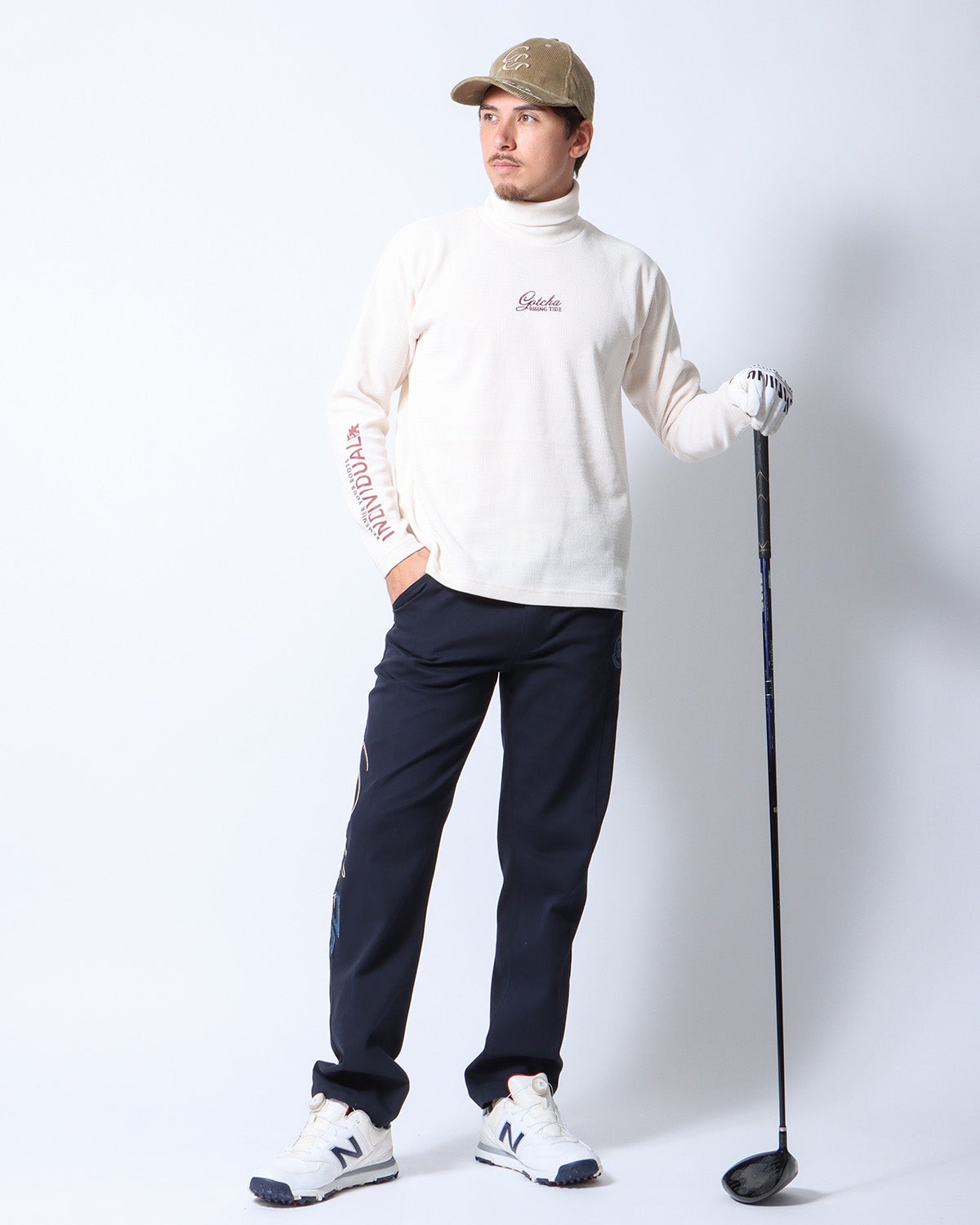 オフホワイト：183cm/70kg(Lサイズ着用)