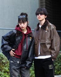 左：160ｃｍ（Mサイズ着用）、右：175ｃｍ（Mサイズ着用）
