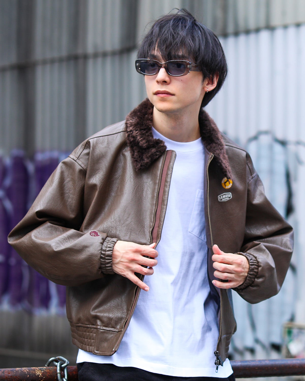 ブラウン：175cm(Mサイズ着用)