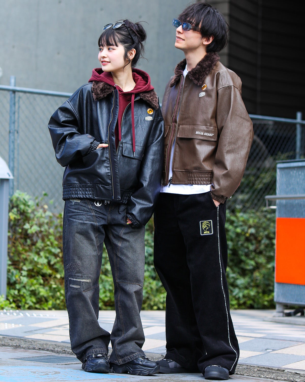 左：160ｃｍ（Mサイズ着用）、右：175ｃｍ（Mサイズ着用）