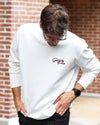 ホワイト：183cm/70kg(Lサイズ着用)