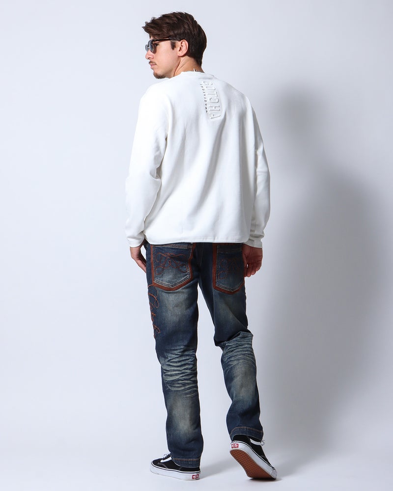 ホワイト：180cm/70kg(Lサイズ着用)