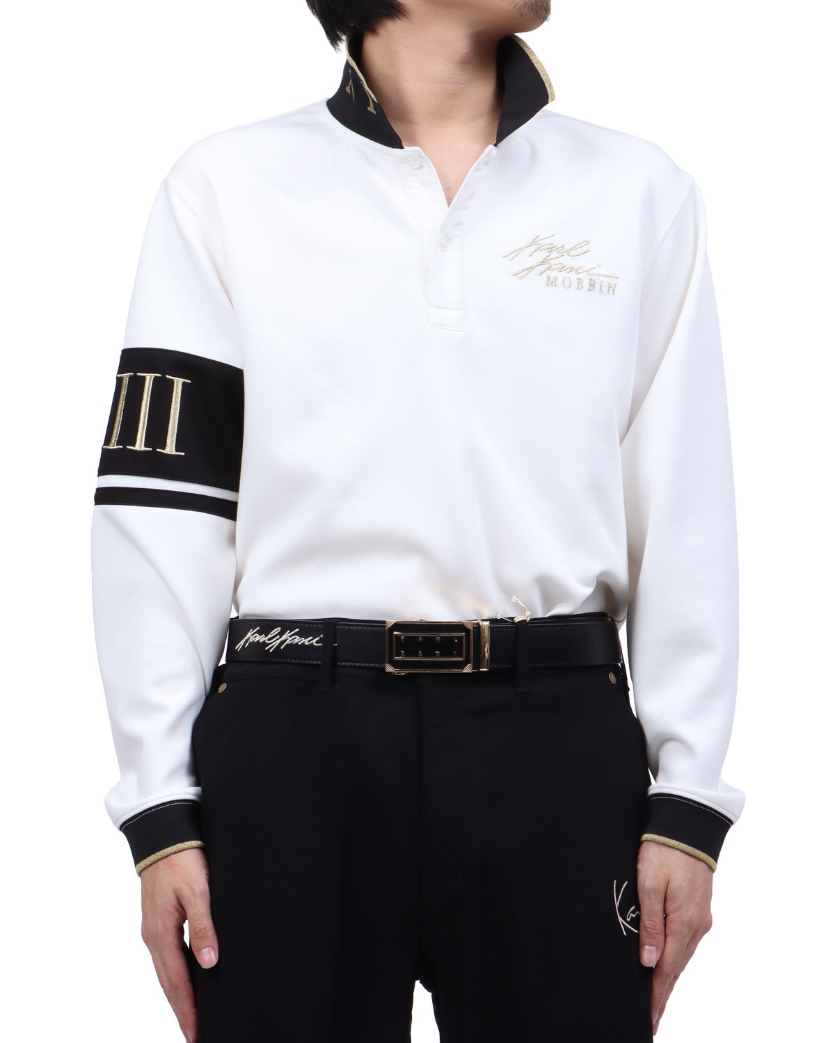 ホワイト：173cm63kg(Lサイズ着用)