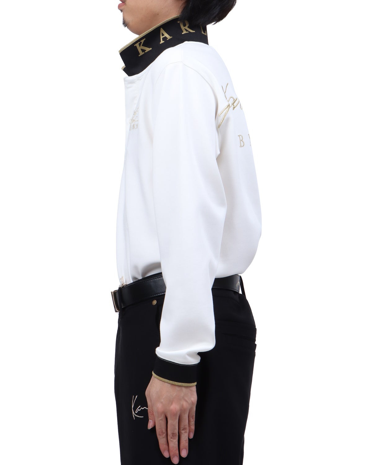 ホワイト：173cm63kg(Lサイズ着用)